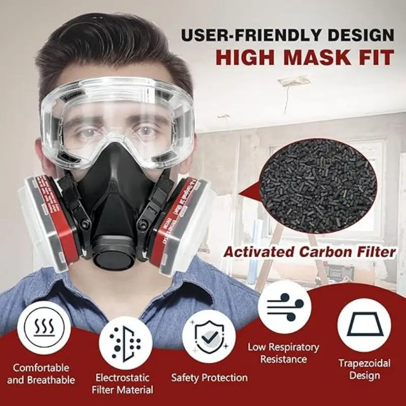 Masque Respiratoire 6200 – Demi-Visage Réutilisable