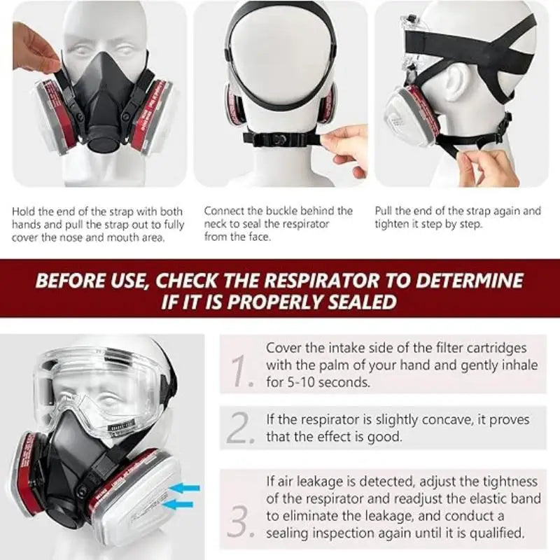 Masque Respiratoire 6200 – Demi-Visage Réutilisable